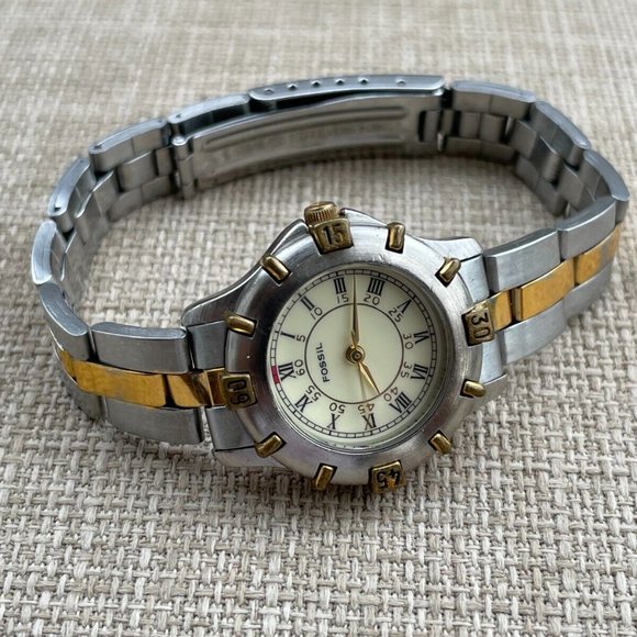 Fossil Ladies Wristwatch Dual Gold/Silver Tone Quartz Analog Watch - Picture 7 of 10